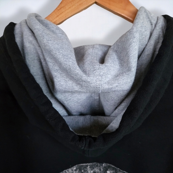 SOLD Fleetwood Mac | Custom Upcycled Champion Hoodie Black Reworked Mens L - Picture 8 of 9